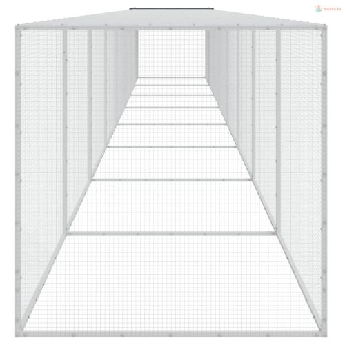 Antracitszürke horganyzott acél tyúkketrec tetővel 803x98x90 cm