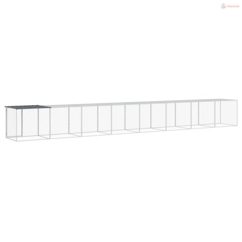 Antracitszürke horganyzott acél tyúkketrec tetővel 803x98x90 cm