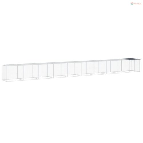 Antracitszürke horganyzott acél tyúkketrec tetővel 1003x98x90cm