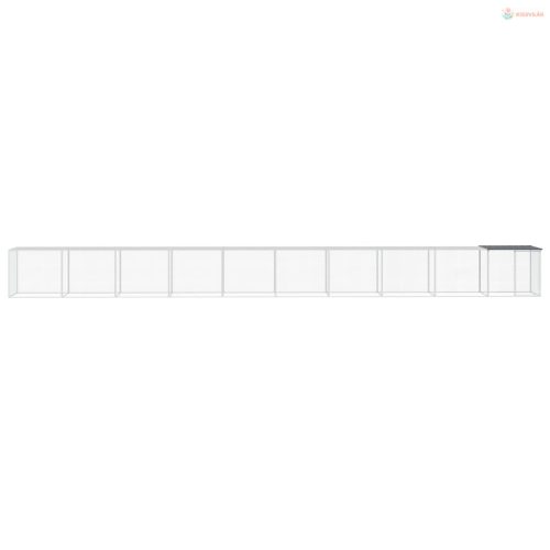 Antracitszürke horganyzott acél tyúkketrec tetővel 1003x98x90cm