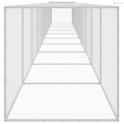Antracitszürke horganyzott acél tyúkketrec tetővel 1003x98x90cm
