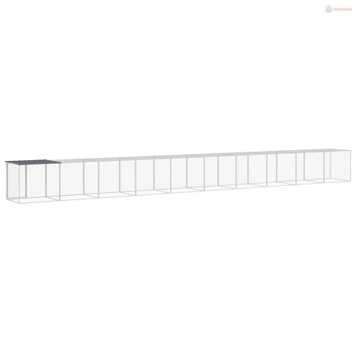 Antracitszürke horganyzott acél tyúkketrec tetővel 1003x98x90cm