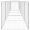 Világosszürke horganyzott acél tyúkketrec tetővel 603x98x90 cm