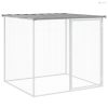 Világosszürke horganyzott acél tyúkketrec tetővel 1003x98x90 cm