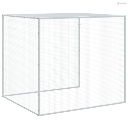 Világosszürke horganyzott acél tyúkketrec tetővel 1003x98x90 cm