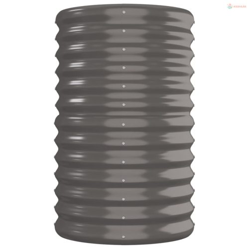 Szürke horganyzott acél kerti magaságyás 260x40x68 cm