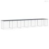 Antracitszürke horganyzott acél tyúkketrec tetővel 603x98x90 cm