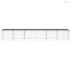 Antracitszürke horganyzott acél tyúkketrec tetővel 603x98x90 cm