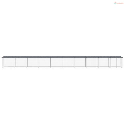 Antracitszürke horganyzott acél tyúkketrec tetővel 1003x98x90cm