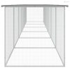 Világosszürke horganyzott acél tyúkketrec tetővel 603x98x90 cm