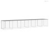 Világosszürke horganyzott acél tyúkketrec tetővel 603x98x90 cm