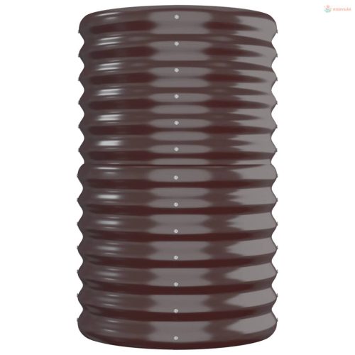 Barna horganyzott acél kerti magaságyás 260x40x68 cm