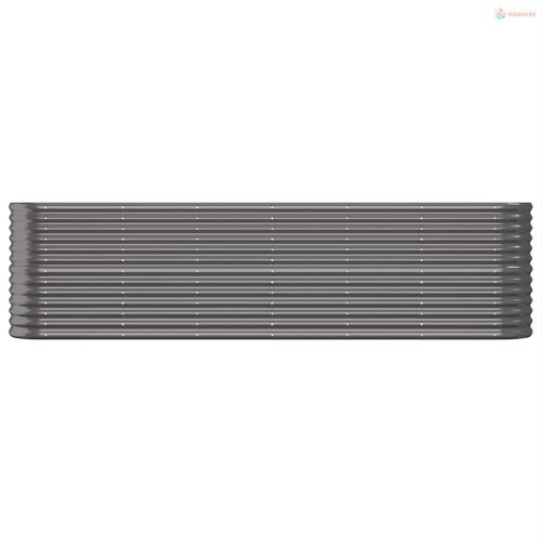 Antracitszürke horganyzott acél kerti magaságyás 260x40x68 cm