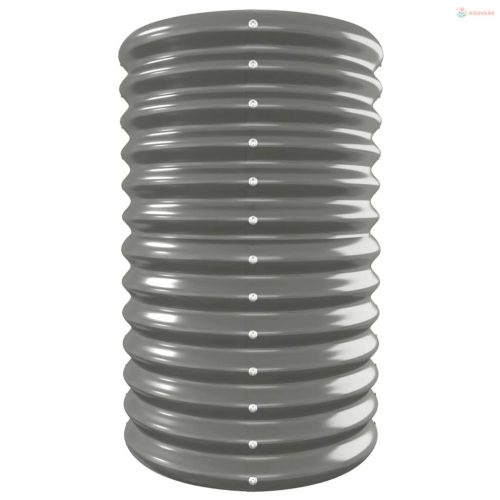 Szürke horganyzott acél kerti magaságyás 332x40x68 cm