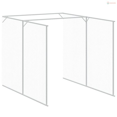 Antracitszürke horganyzott acél kutyakennel 165x1271x181 cm