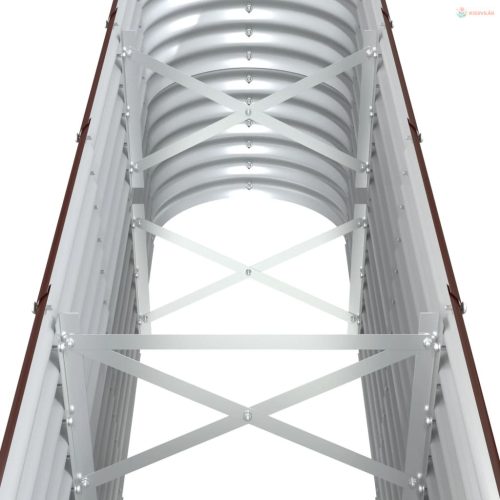 Barna horganyzott acél kerti magaságyás 332x40x68 cm