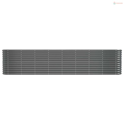 Antracitszürke horganyzott acél kerti magaságyás 332x40x68 cm