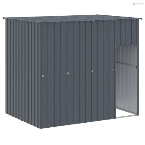 Antracitszürke horganyzott acél kutyakennel 214x253x181 cm