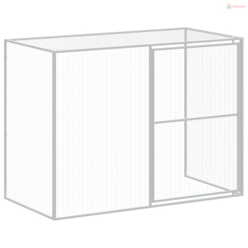 Antracitszürke horganyzott acél kutyakennel 214x865x181 cm