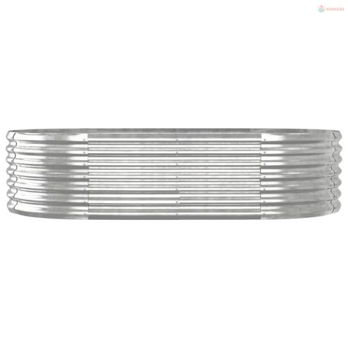 Ezüstszínű horganyzott acél kerti magaságyás 152x80x36 cm