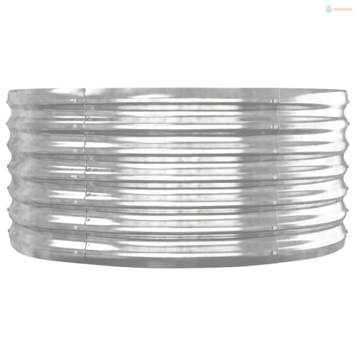 Ezüstszínű horganyzott acél kerti magaságyás 152x80x36 cm