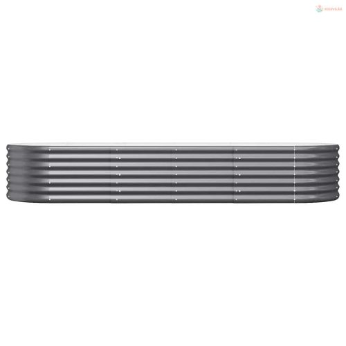 Antracitszürke horganyzott acél kerti magaságyás 224x80x36 cm