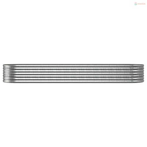 Ezüstszínű horganyzott acél kerti magaságyás 296x80x36 cm