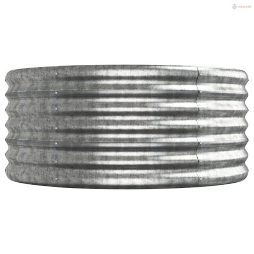 Ezüstszínű horganyzott acél kerti magaságyás 296x80x36 cm