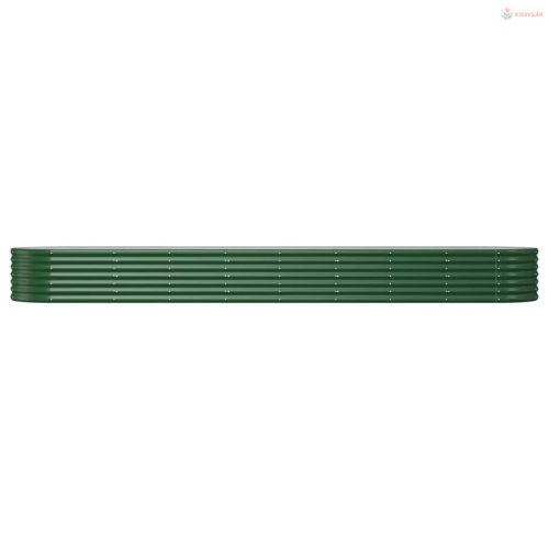 Zöld horganyzott acél kerti magaságyás 368x80x36 cm