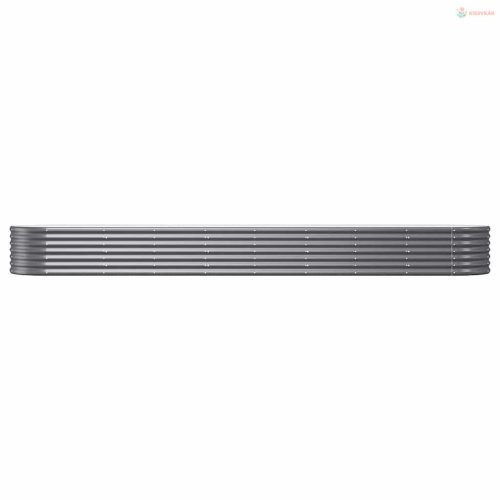 Antracitszürke horganyzott acél kerti magaságyás 368x80x36 cm