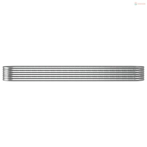 Ezüstszínű horganyzott acél kerti magaságyás 368x80x36 cm