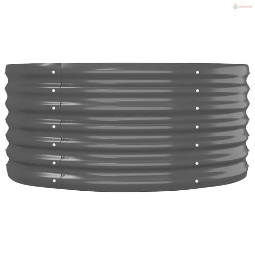 Antracitszürke horganyzott acél kerti magaságyás 440x80x36 cm