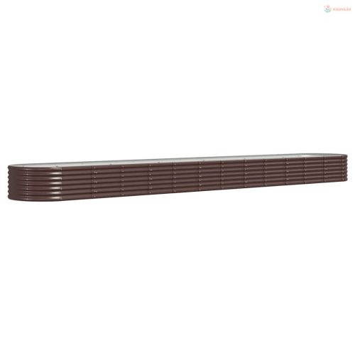 Barna horganyzott acél kerti magaságyás 512x80x36 cm