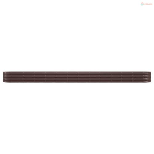 Barna horganyzott acél kerti magaságyás 512x80x36 cm