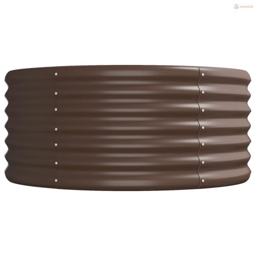 Barna horganyzott acél kerti magaságyás 512x80x36 cm