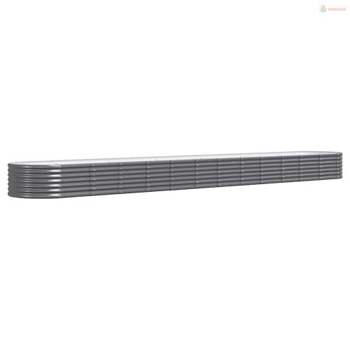 Antracitszürke horganyzott acél kerti magaságyás 512x80x36 cm