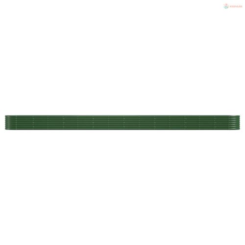 Zöld horganyzott acél kerti magaságyás 620x80x36 cm