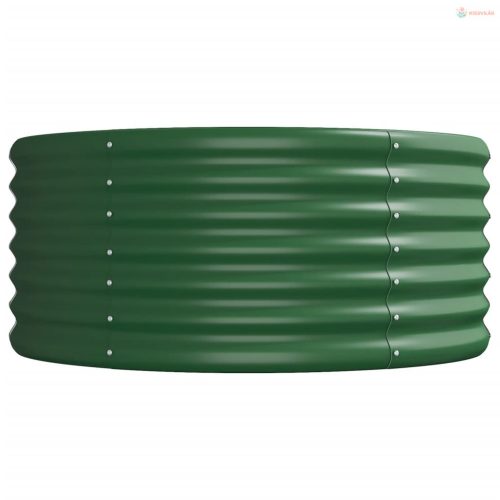 Zöld horganyzott acél kerti magaságyás 620x80x36 cm