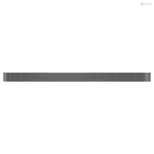 Antracitszürke horganyzott acél kerti magaságyás 620x80x36 cm