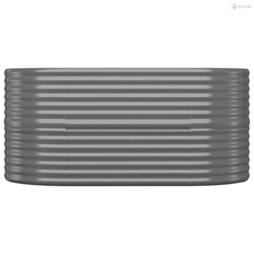 Szürke horganyzott acél kerti magaságyás 152x80x68 cm