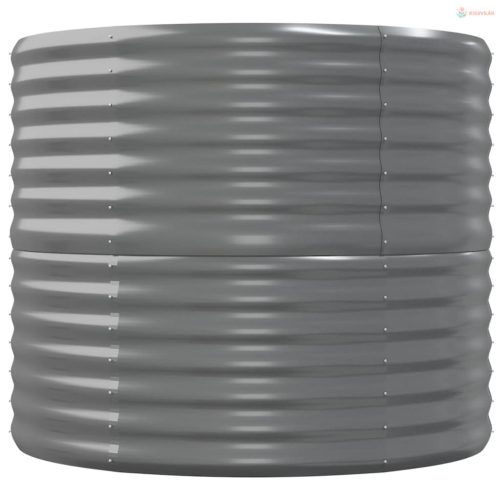 Szürke horganyzott acél kerti magaságyás 152x80x68 cm