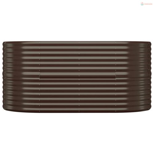 Barna horganyzott acél kerti magaságyás 152x80x68 cm