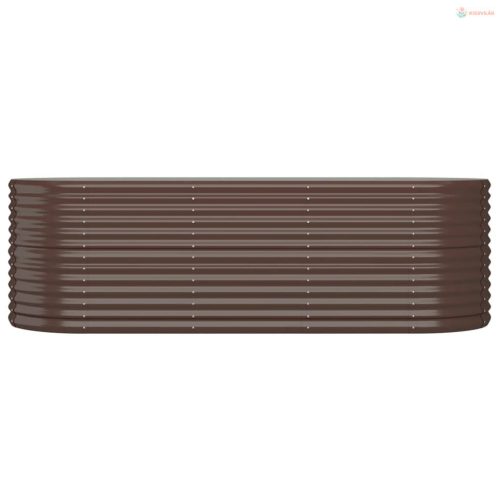 Barna horganyzott acél kerti magaságyás 224x80x68 cm