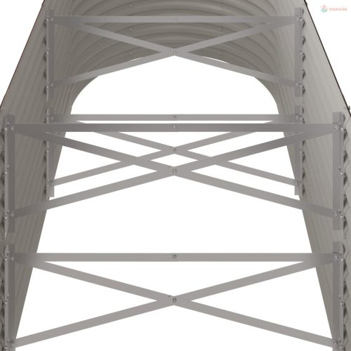 Barna horganyzott acél kerti magaságyás 224x80x68 cm