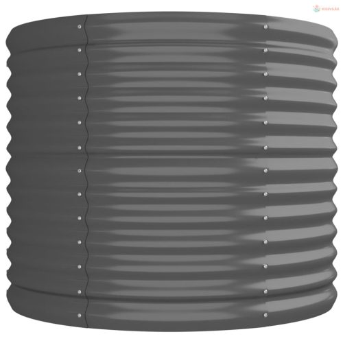 Szürke horganyzott acél kerti magaságyás 296x80x68 cm