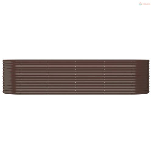 Barna horganyzott acél kerti magaságyás 296x80x68 cm