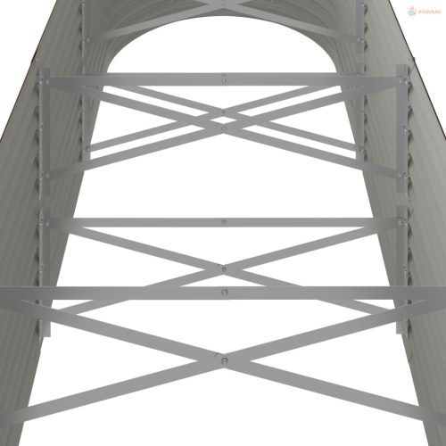 Barna horganyzott acél kerti magaságyás 296x80x68 cm