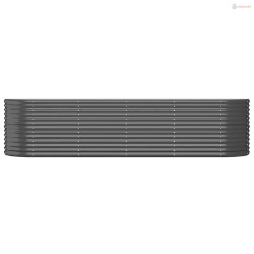 Antracitszürke horganyzott acél kerti magaságyás 296x80x68 cm