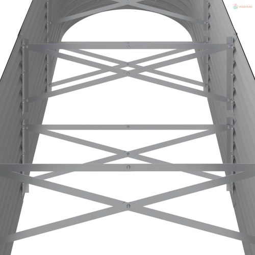 Antracitszürke horganyzott acél kerti magaságyás 296x80x68 cm