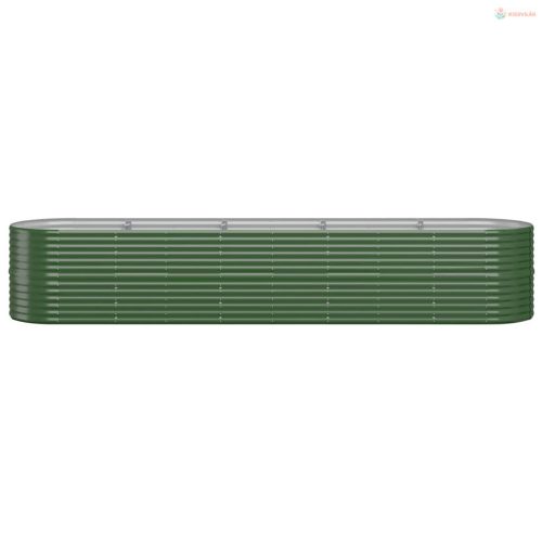 Zöld horganyzott acél kerti magaságyás 368x80x68 cm